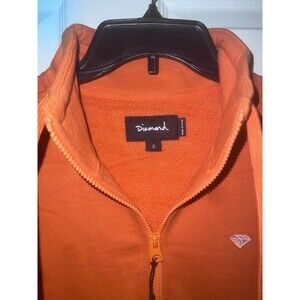 DIAMOND SUPPLY CO MENS SMALL MOCK NECK PULLOVER (OVERSIZED FIT) NWT (ORANGE)